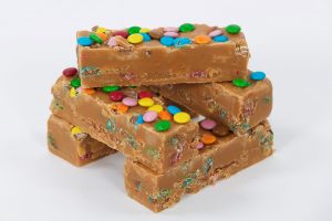 Rainbow Button Fudge