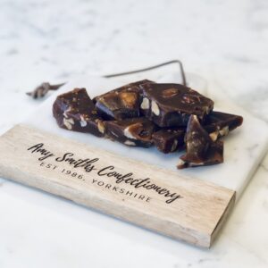 Brazil Nut Toffee. Our classic creamy toffee recipe with broken brazil nuts swirled through for a nutty bite!